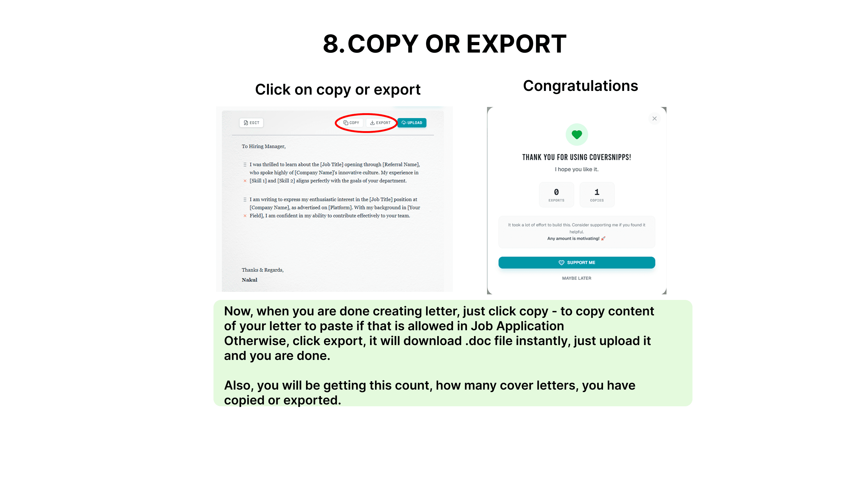 Copy or Export